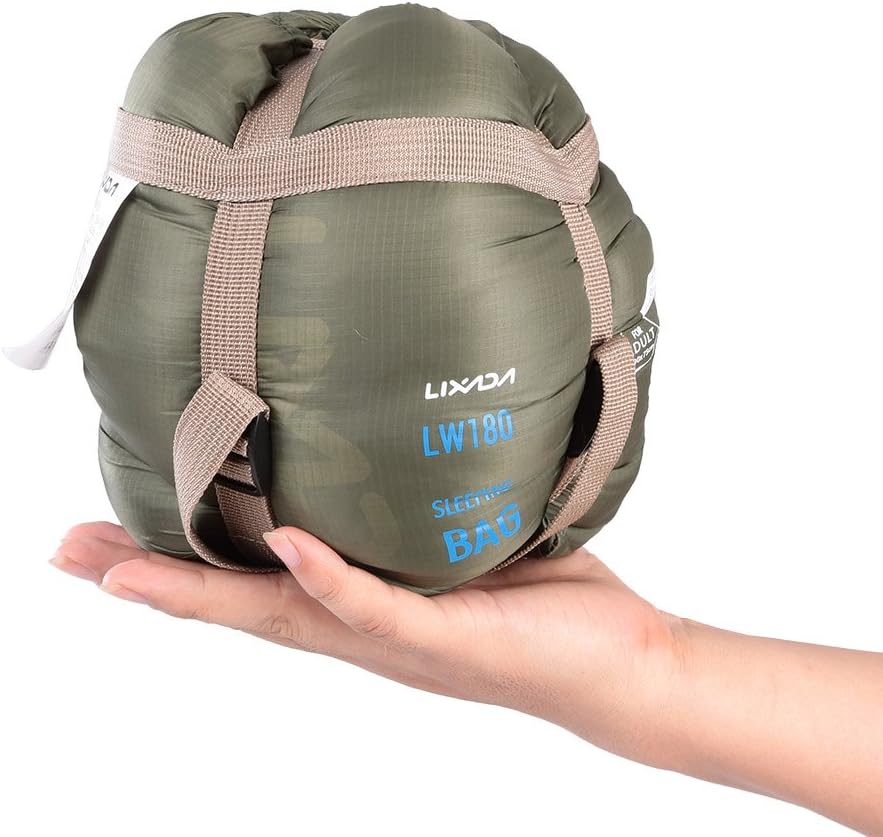 Lixada Schlafsack 3-4 Jahreszeiten Ultraleicht Sleeping Bagfür Kinder und Erwachsene, Camping, Wande
