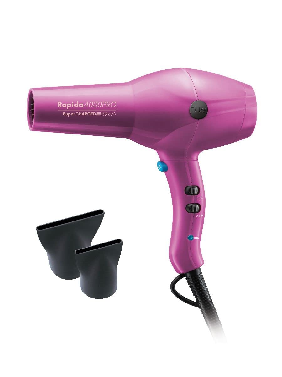 Diva, Pro Styling Rapida 4000 Pro HaartrocknerFön 2200 Watt 4 Heiz und 2 Geschwindigkeitsstufen Cold