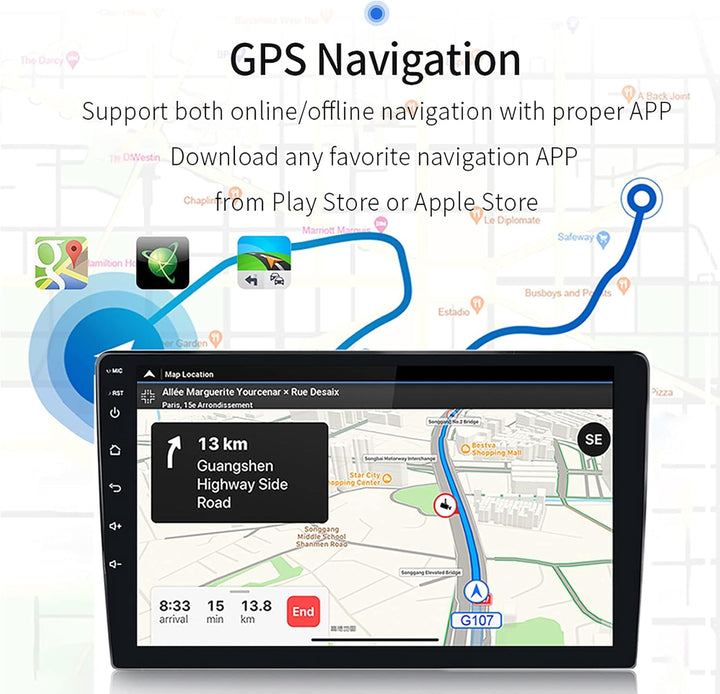 LEXXSON Android 10.1 Autoradio für Honda CRV 2007-2011 | 9 Zoll IPS Touchscreen High Definition Auto