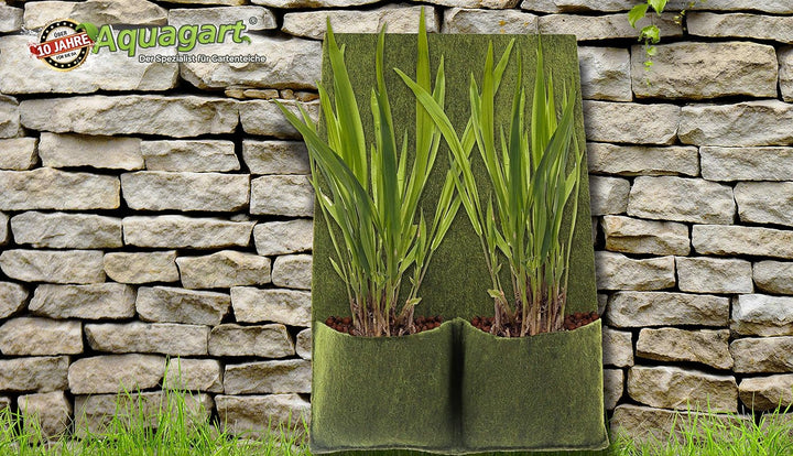 3 Aquagart Pflanztaschen 100 cm x 60 cm I Teich Ufermatte I Böschungsmatte für Teichumrandung I Teich