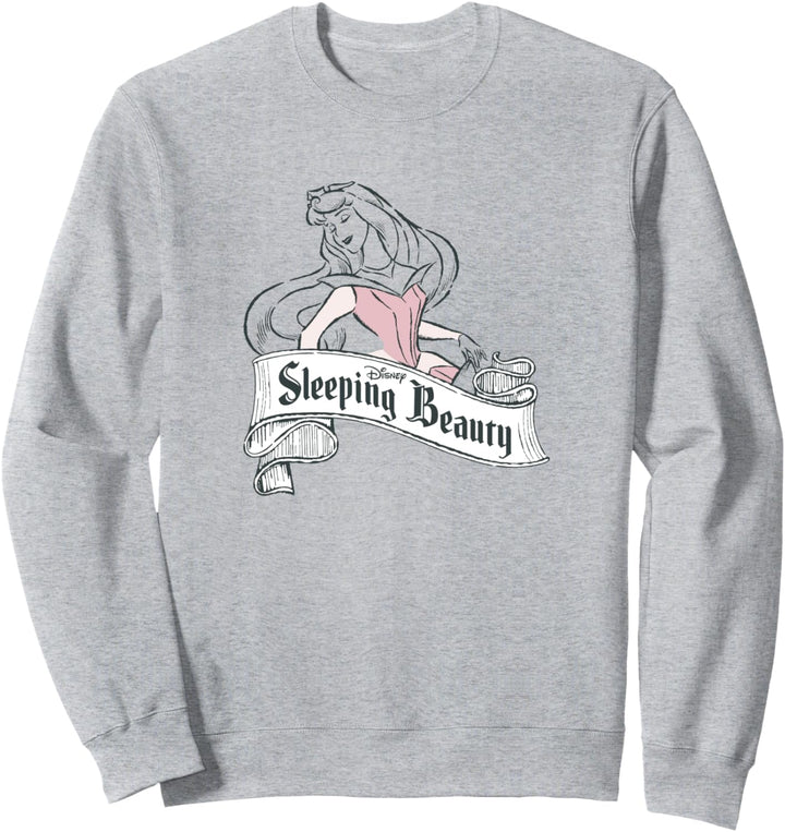 Disney Sleeping Beauty Aurora Sketch Portrait Logo Sweatshirt