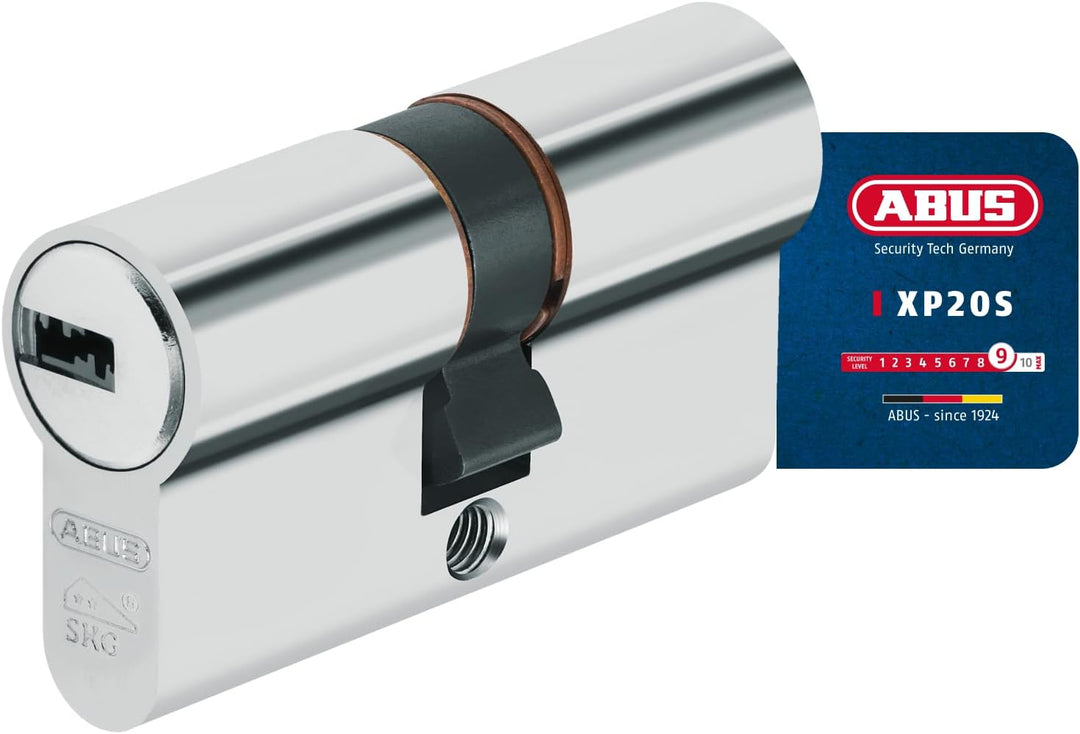 ABUS Profilzylinder XP20SN 30/50 inklusive Sicherungskarte & 3 Schlüsseln, 73719, 30/50