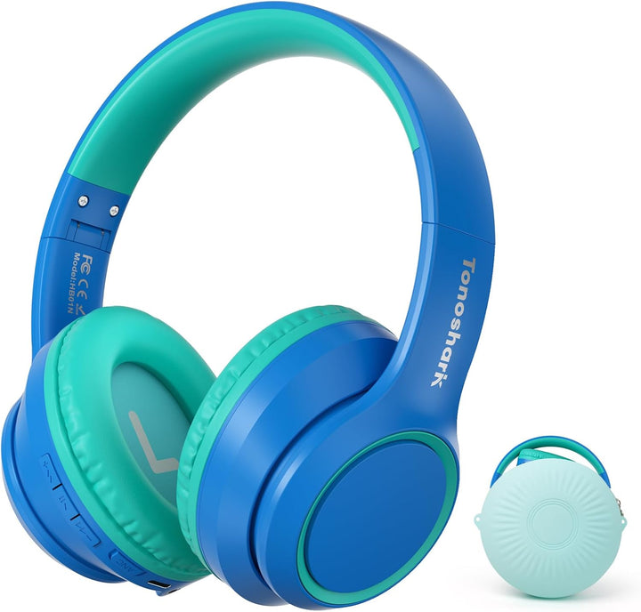 Tonoshark Noise Cancelling Kopfhoerer Kinder | 60h Spielzeit | Kopfhörer Kabellos Bluetooth Kinder,