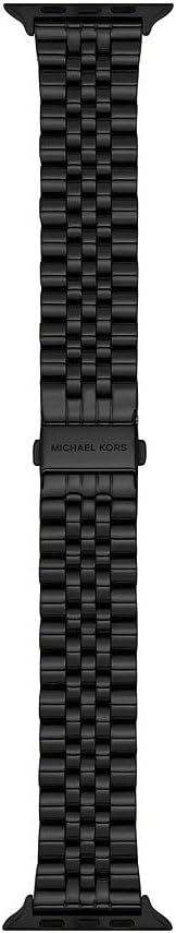 Michael Kors Herrenarmband für Apple Watch®, 38/40/41 mm und 42/44/45/49 mm, aus Edelstahl Black, Bl