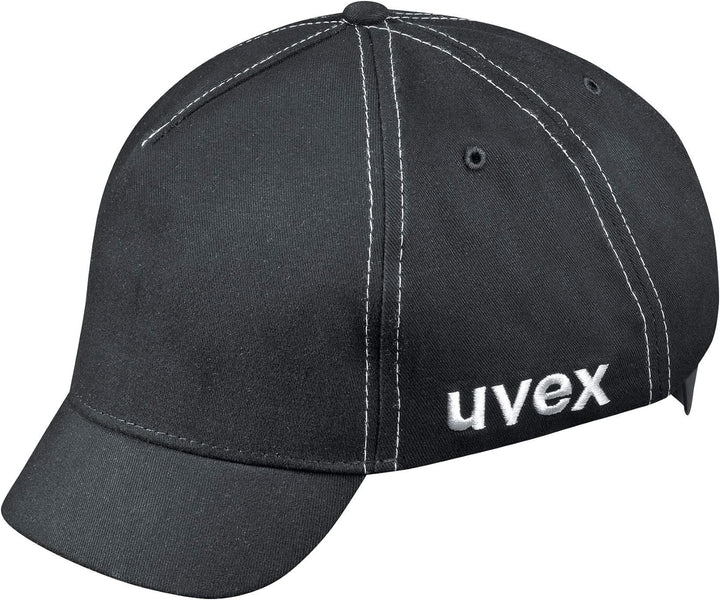Uvex U-Cap Sport Anstosskappe - Kurzer Schirm - Schwarz - 60-63 cm 52 bis 54 cm, 52 bis 54 cm