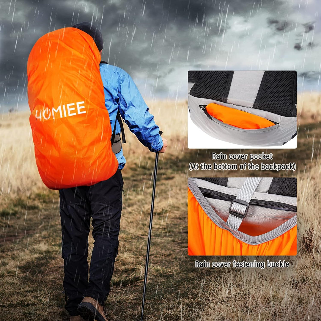 HOMIEE Wanderrucksack 60L, Herren Damen Wasserdichter Leichter Trekkingrucksack Reiserucksack Wander