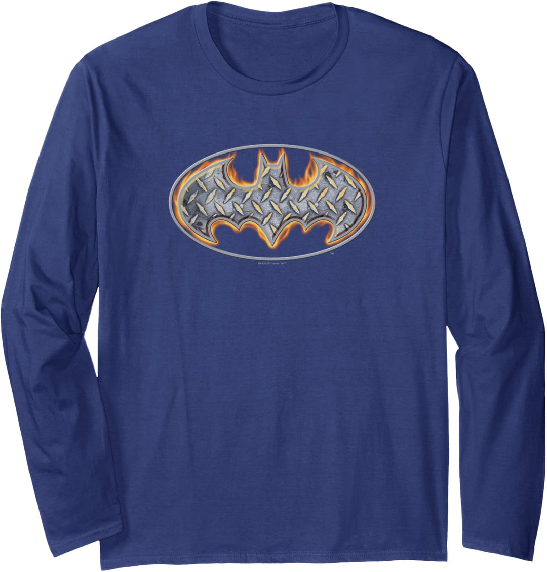 Batman Steel Fire Shield Langarmshirt