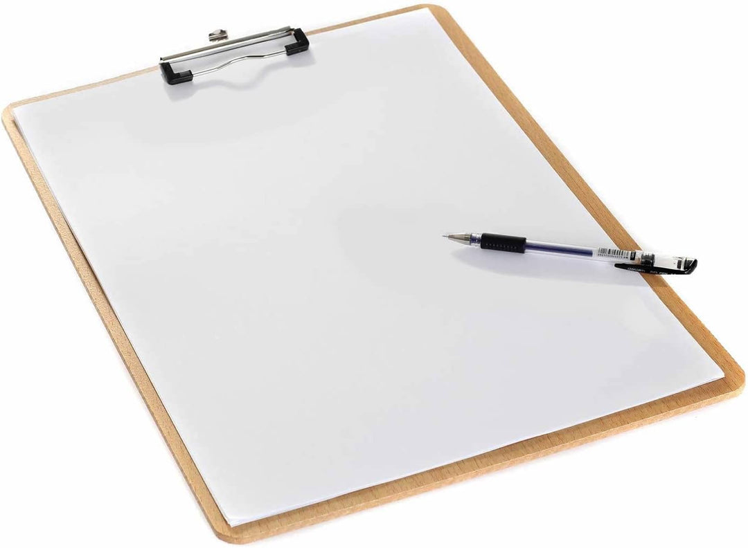 2er Klemmbrett A3 Hoch aus Hartholz extra dick 4mm, mit Aufhängeose, Gummierter Metalklemme, Skizzen