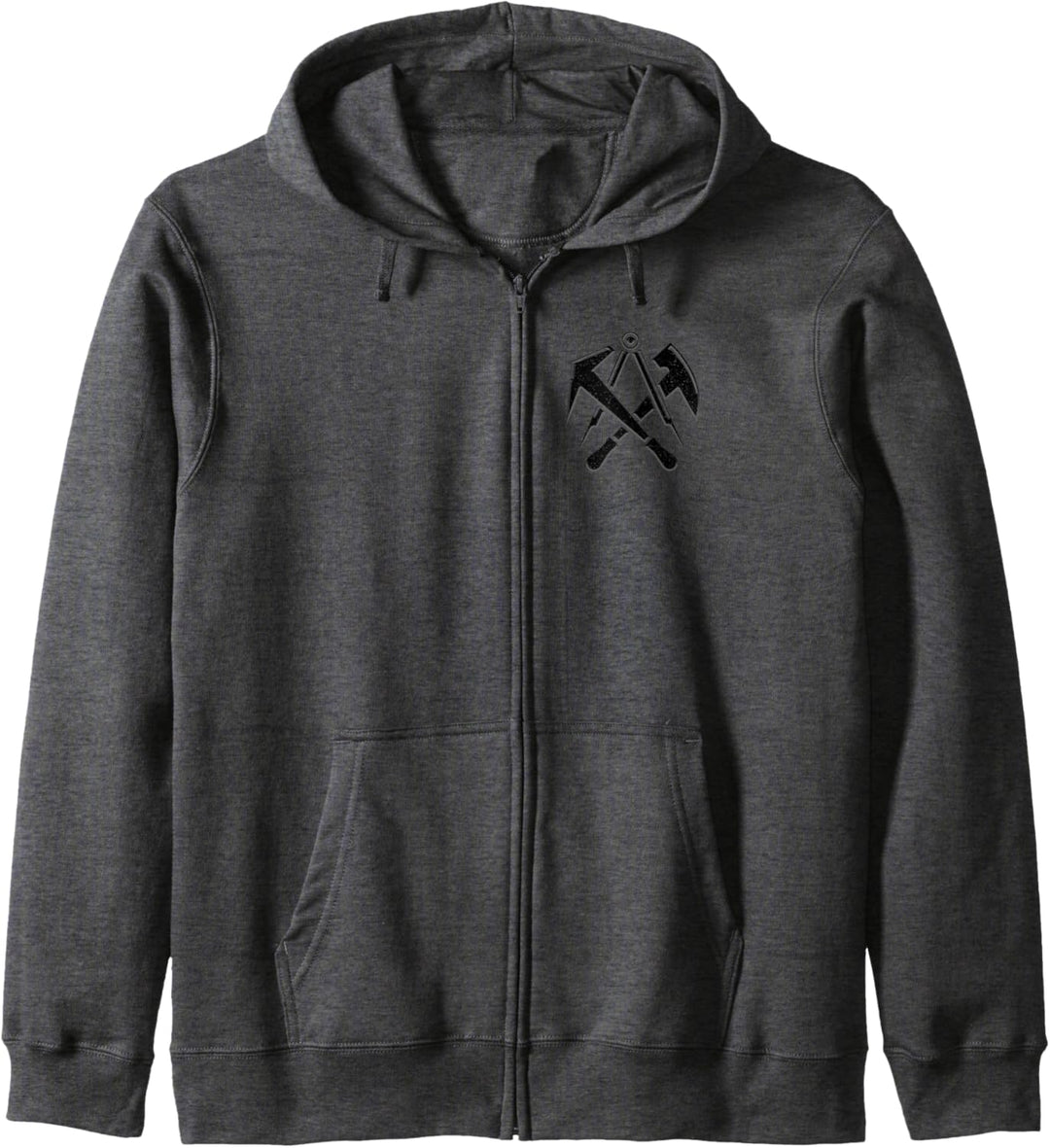 Dachdecker Handwerk Zunftzeichen mit Werkzeug | used Look Kapuzenjacke