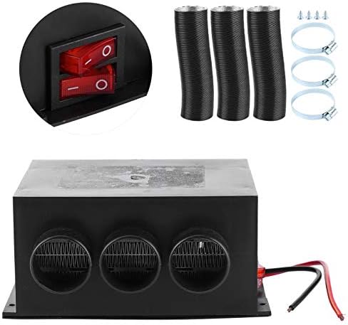 Garsent 12V 600W Autoheizung, 3-Loch-tragbares Auto-Heizgebläse, Winterheizung, wärmer, Windschutzsc