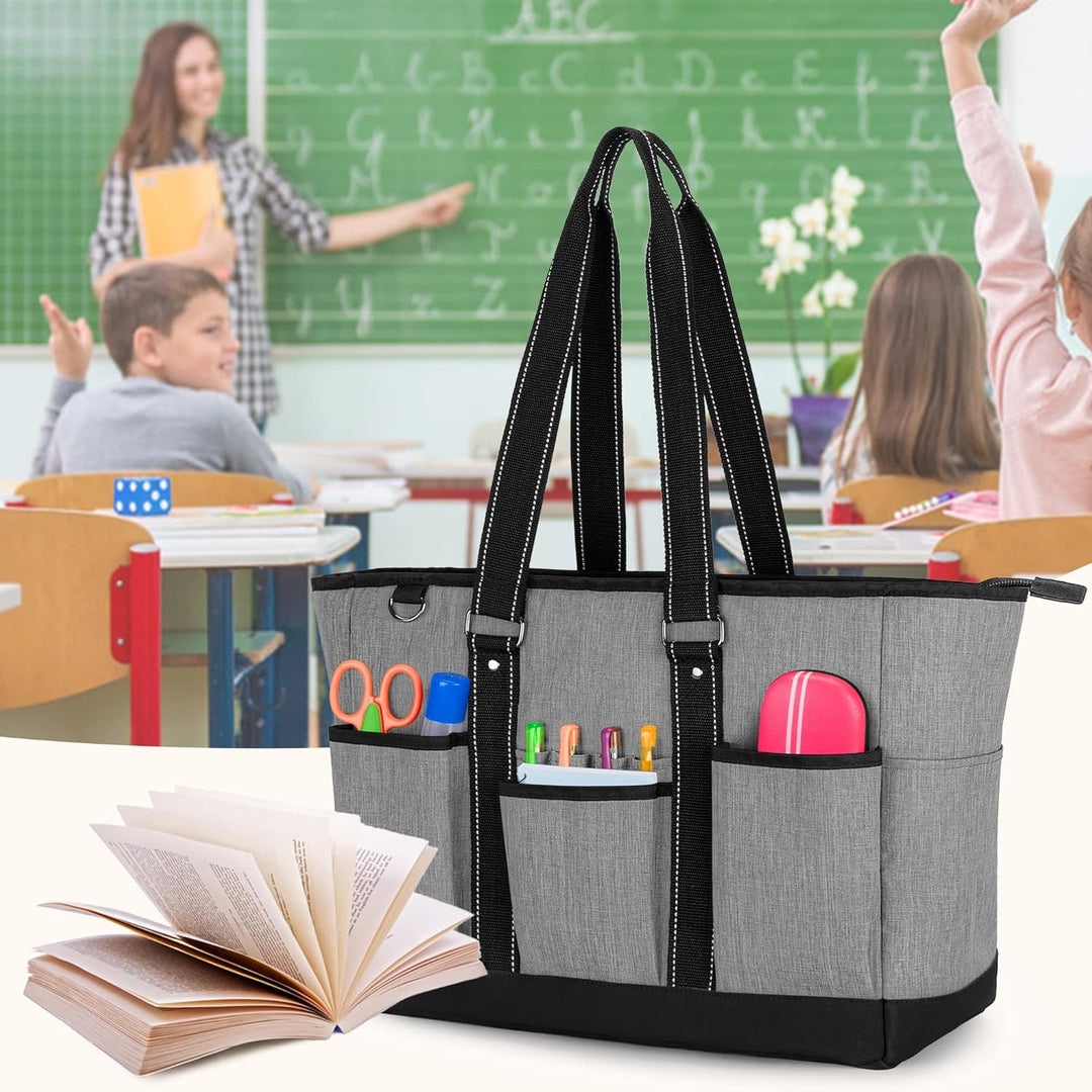 Damero Lehrertasche, Lehrer Arbeitstasche mit gepolstertem Laptopfach, Lehrer Utility Tasche mit meh