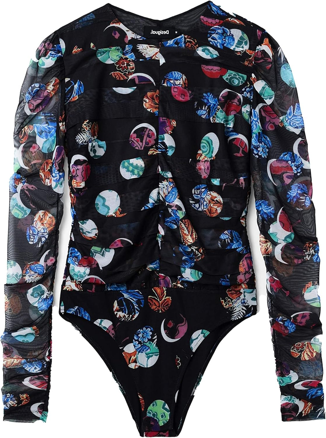 Desigual Damen Body T-Shirt XS Schwarz, XS Schwarz