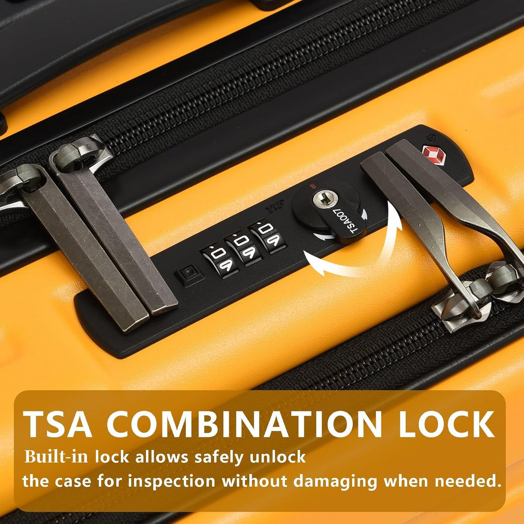 TydeCkare 20" Handgepäck mit Laptopfach, 55x40x20cm, Airline Kompatibel, 34L Hartschalenkoffer Klein