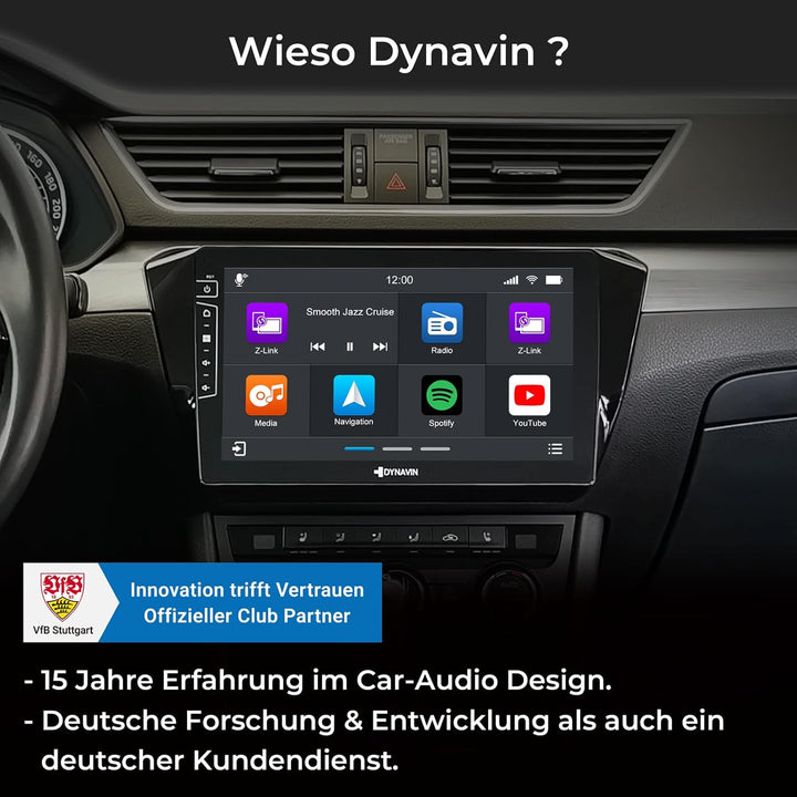 DYNAVIN Android Autoradio Navi Kompatibel für Skoda Superb, mit 4 * 100W DSP Verstärker | DAB+ Radio