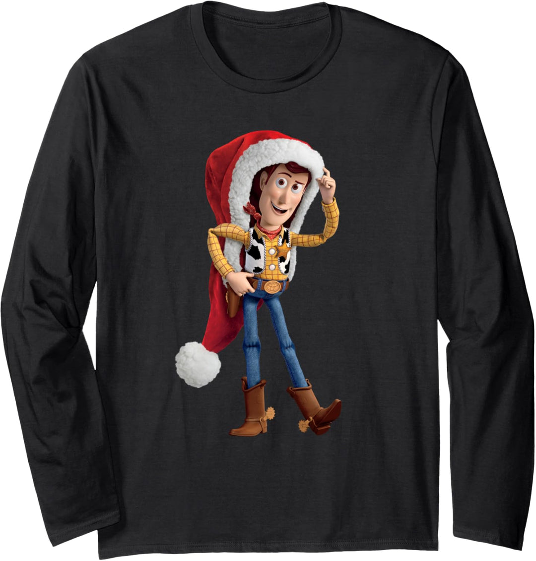 Disney PIXAR Toy Story Santa Woody Holiday Langarmshirt