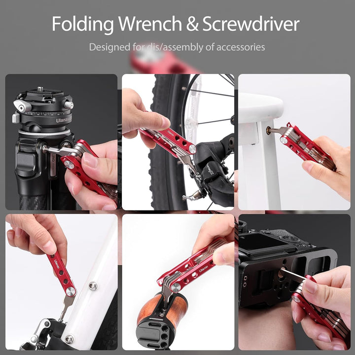 ULANZI 9 in 1 Faltbarer Werkzeugsatz mit Schraubendreher und Schraubenschlüssel, Kamera Tool Set für