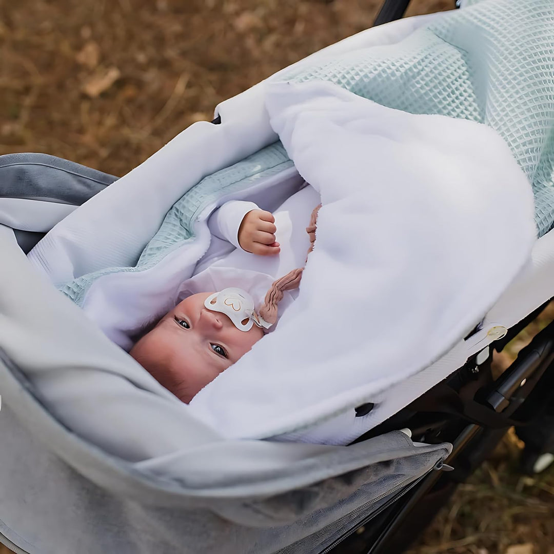 MIMUSELINA Kinderwagensack Winter - Kinderwagen Decke Winter für Neugeborene - Kinderwagendecke Baby