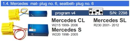 TBVPARTS Emulator Sensor Belegung Sitzmatte SRS Copilotsimulator Bypass-Emulator Air Bag Simulator f