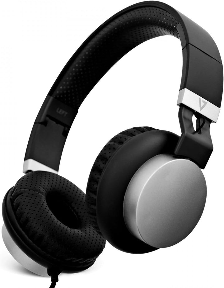 V7 HA601-3EP Premium On-Ear Stereo-Kopfhörer 3,5 mm mit Mikrofon Headphones On-Ear-Design, hochwerti