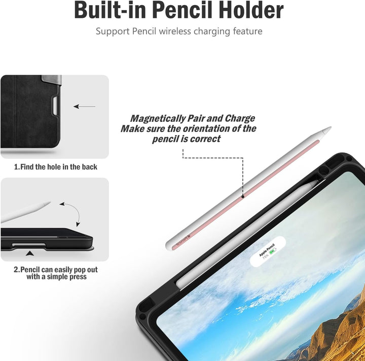 Antbox Hülle für iPad Pro 11 2022 (4. Generation)/2021(3. Gen)/2020(2. Gen)/2018 mit stifthalter App