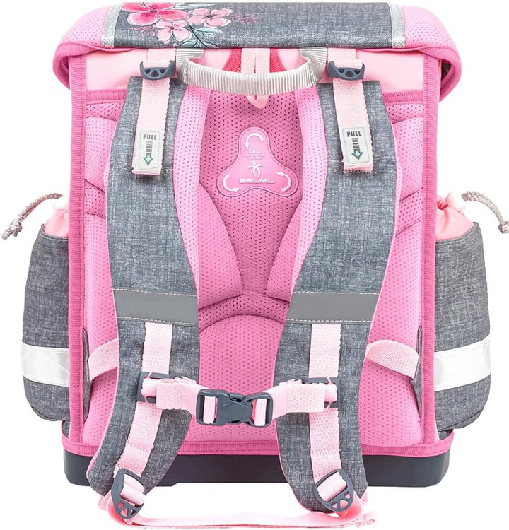 Belmil Classy Schulranzen Set 4 - teilig (403-13/AG/S) Elegant, Elegant