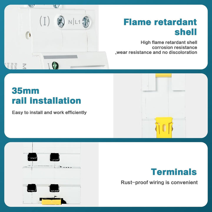 DEWIN Transferschalter, automatischer Transferschalter G2R 63A DIN-Schiene ATS Dual Power Automatisc