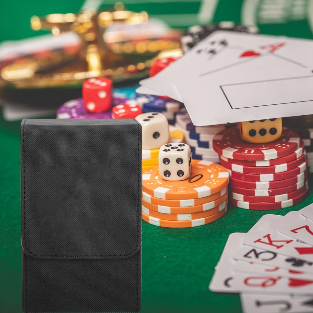 TOPBATHY Spielkartenhalter Inhaber Einer Pokerkarte PU Tarot Cards Storage Box Tragbare Tarotkartenb