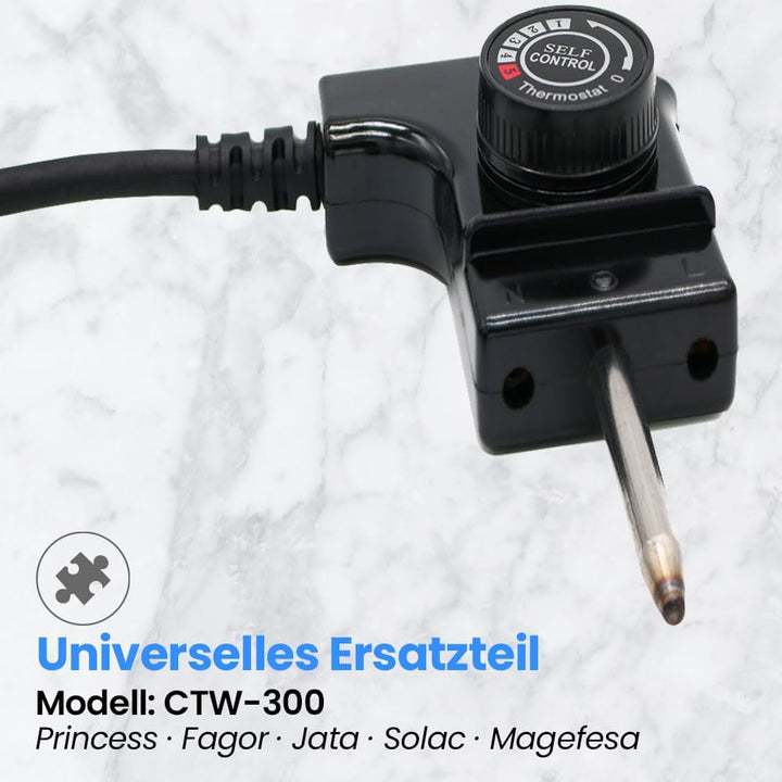Anakel Home Kabel für elektropfanne Grillplatte, Thermostat für Princess, Kabel mit Thermostat für F