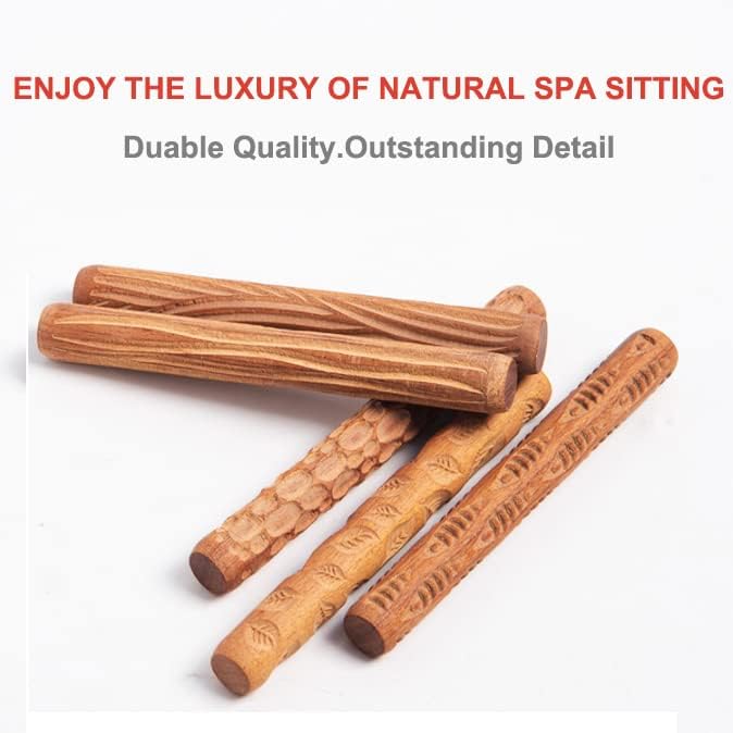 Bmocoen 5 Stücke Töpfer Werkzeuge Hand Rollen für Ton Ton Stempel Ton Roller