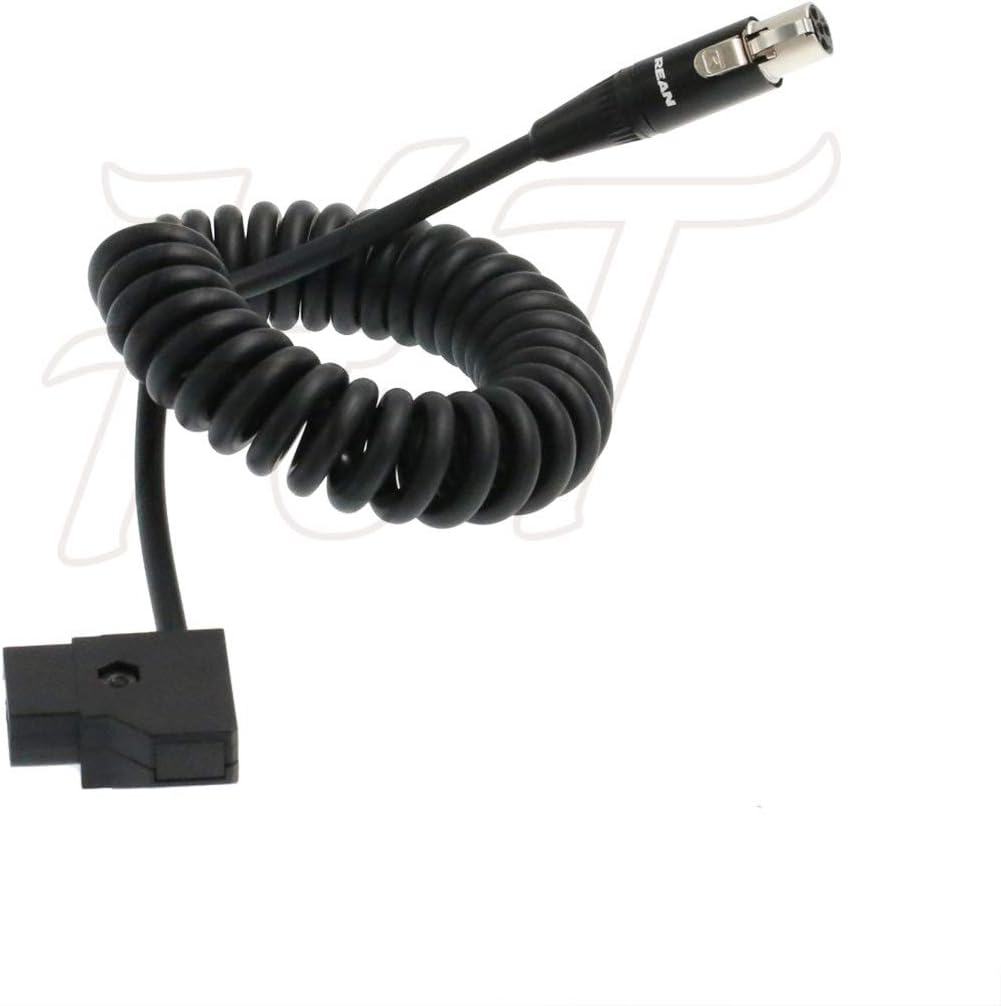 HangTon TVLogic Alphatron EVF Monitor Spiralkabel V-Mount D-Tap auf Mini XLR 4-polig