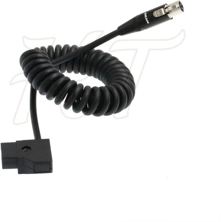 HangTon TVLogic Alphatron EVF Monitor Spiralkabel V-Mount D-Tap auf Mini XLR 4-polig