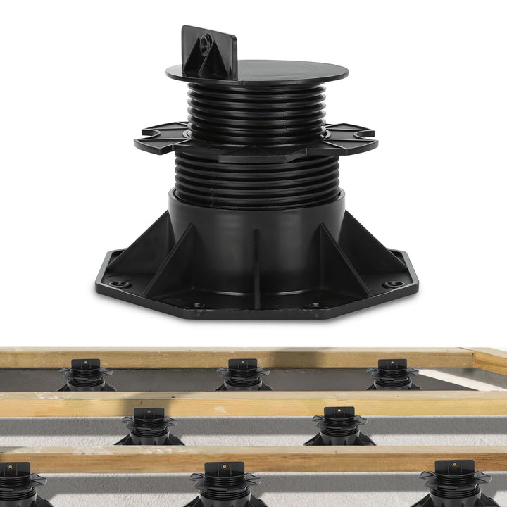 Ansobea Stelzlager Höhenverstellbar 20 Stück, Terrassenlager 60-140mm Stelzenlager Terrasse Verstell