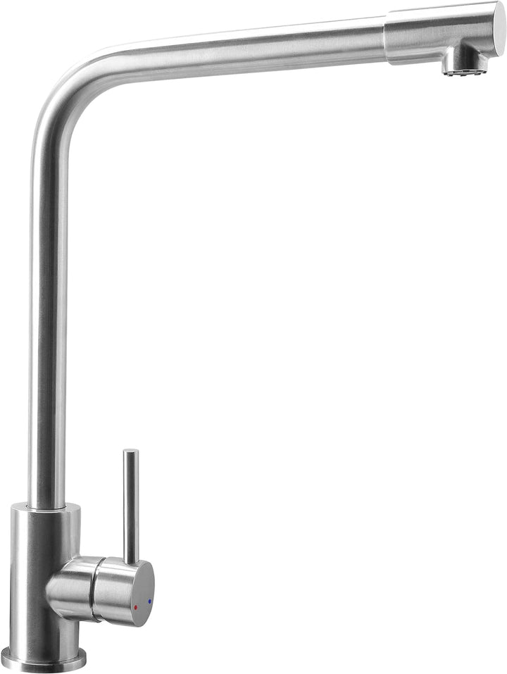 Cornat Spültisch-Einhebelarmatur "Gerano" - Hochwertiger Edelstahlkörper - rostfrei - 360° Schwenk-A