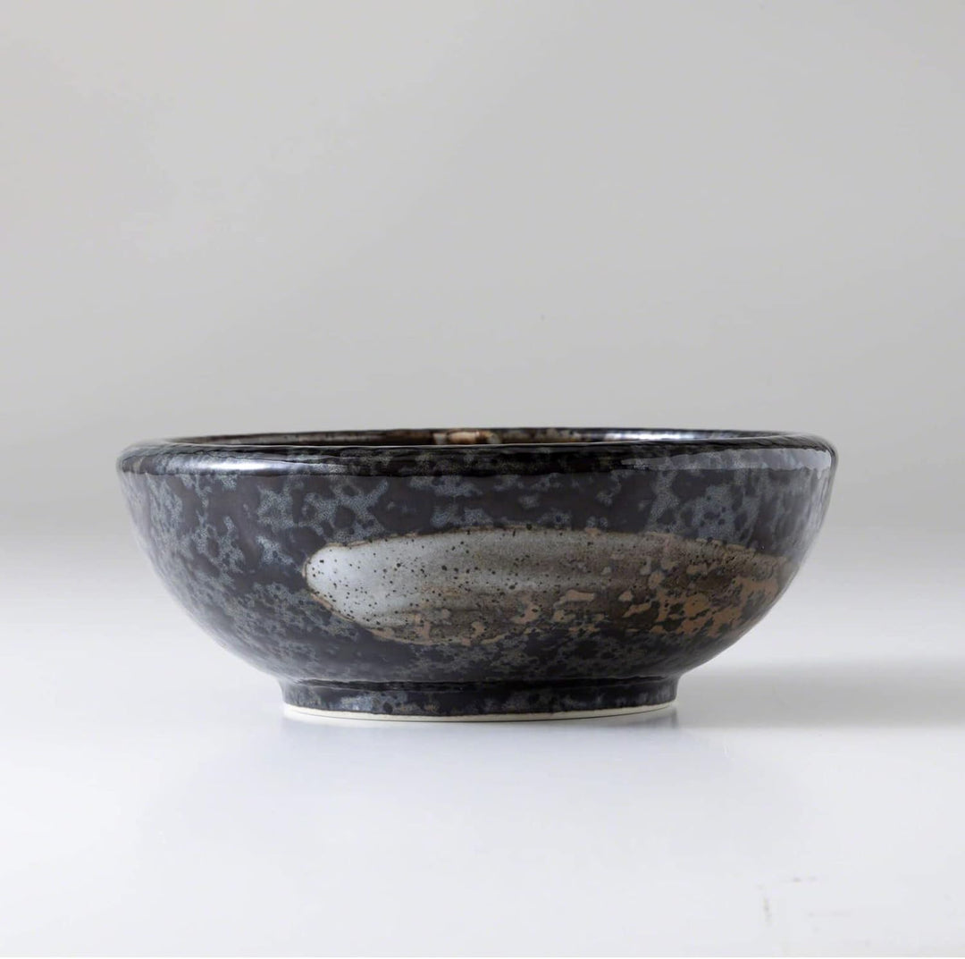 Wazakura Minoyaki Serie Kleine Runde Glasierte Ikebana Blumenvase, Made in Japan, Handbemalte Kerami