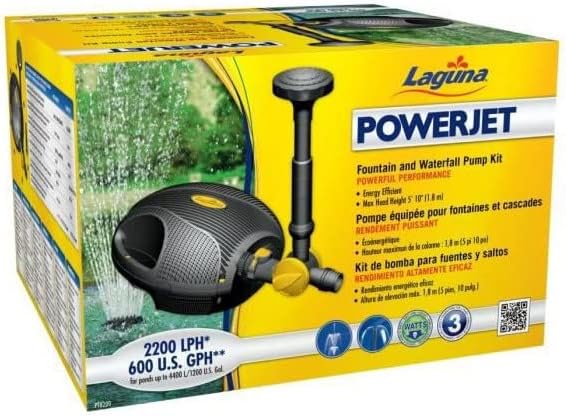 Laguna Powerjet FreeFlo 2200, Teichpumpe, für Springbrunnen und Wasserfälle, für Teiche bis zu 4.400