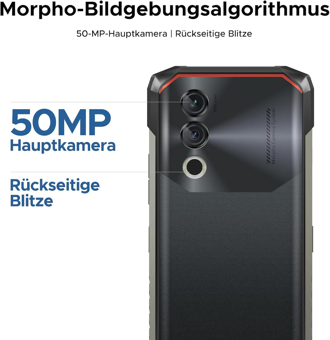 DOOGEE Blade10 Power Outdoor Handy Ohne Vertrag Android 14-10300mAh, 24GB+256GB/TF 2TB Outdoor Smart