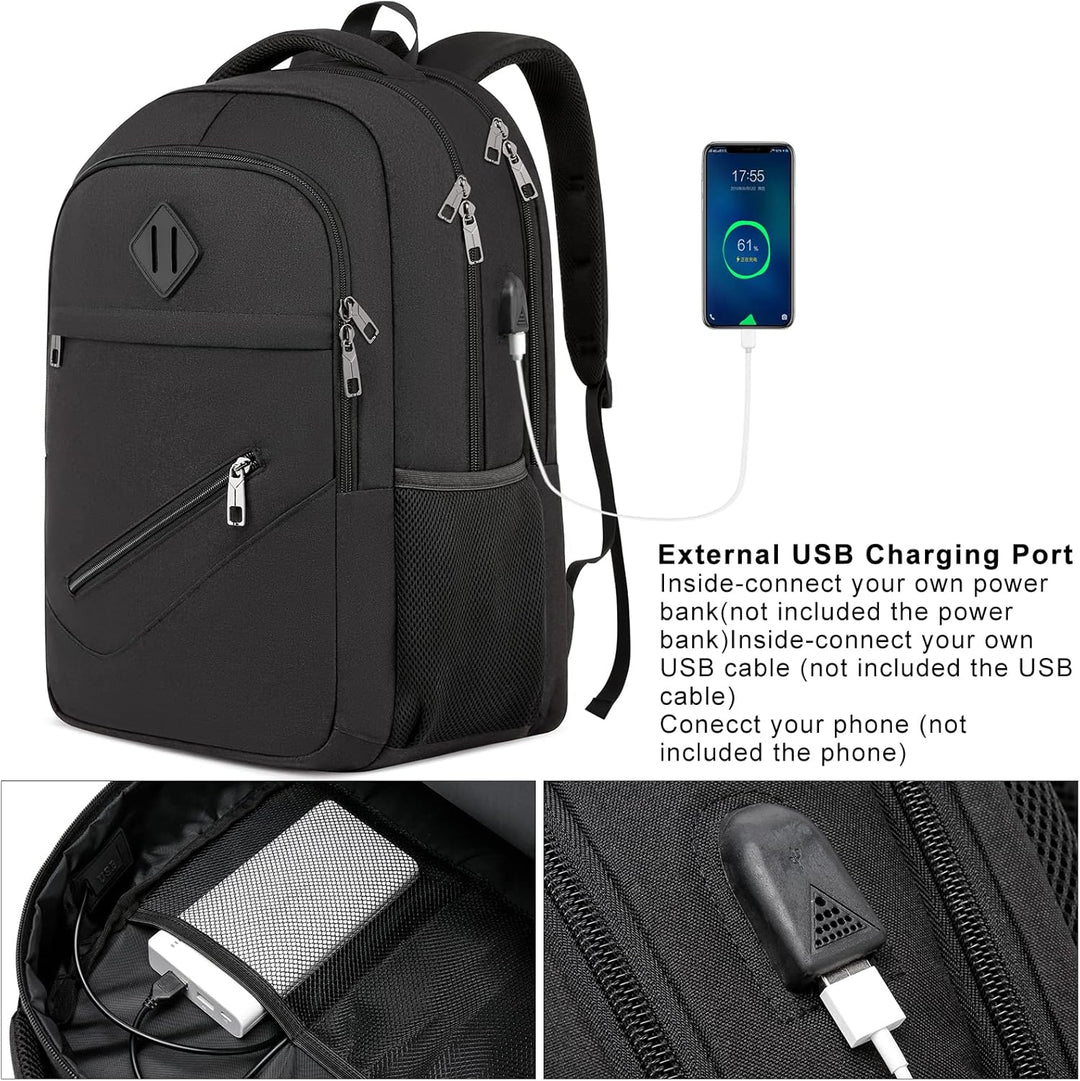 Rucksack Herren, Schulrucksack Jungen Mädchen Teenager, Wasserdicht Schulranzen für 15.6 Zoll Laptop