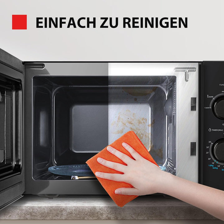 Toshiba MW2-MG20PF(BK)/GE Mikrowellenherd mit knuspriger Grill- & Kombigarfunktion, 5 Leistungsstufe