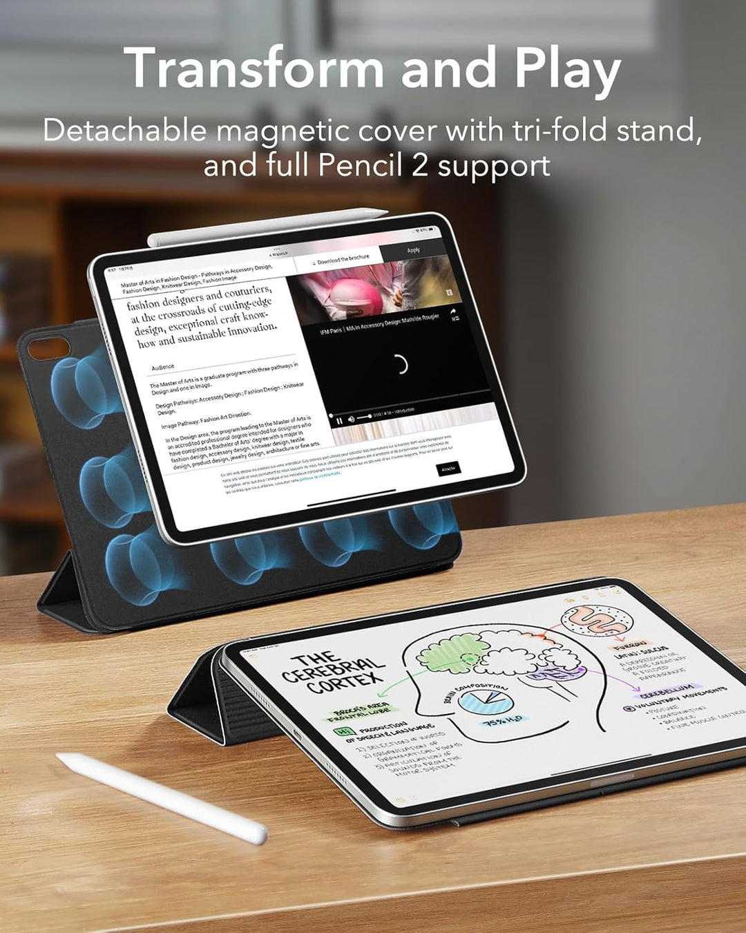 ESR für iPad Air 11 Zoll 2024 Hülle M2, iPad Air 6/5/4 Hülle 2022/2020 10,9 Zoll, Starke Magnetbefes