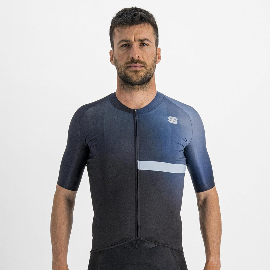 Sportful Herren Bomber Jersey Sweatshirt M Black Galaxy Blue, M Black Galaxy Blue