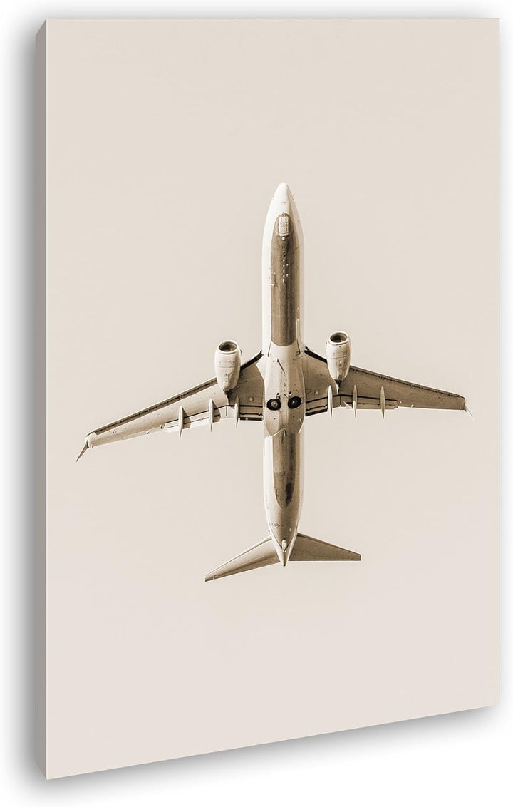 deyoli Unterseite eines Flugzeuges Format: 80x60 Effekt: Sepia als Leinwand, Motiv fertig gerahmt au