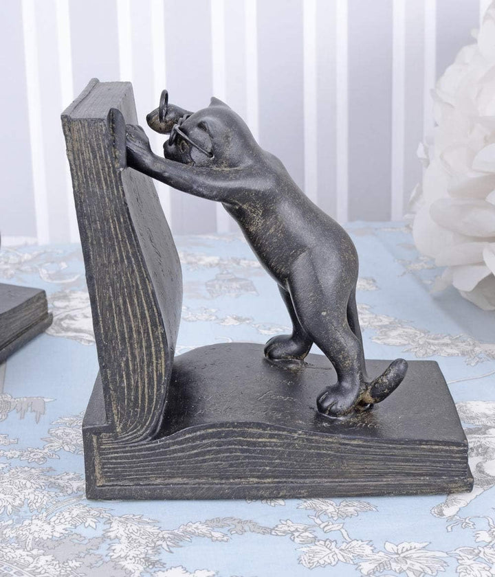 Buchstützen Katzen Kätzchen Cat Figuren Ständer DVD Tiere Buchhalter Bücherregal CW035 Palazzo Exclu