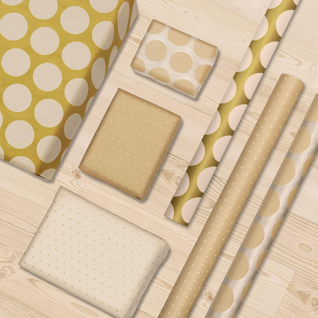 Clairefontaine 223879AMZC – 10 Rollen Kraftpapier (100% recycelt), 5 m x 0 m70 (grosse Breite), 80 g