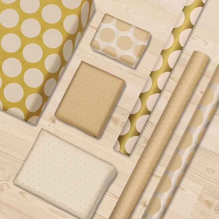 Clairefontaine 223879AMZC – 10 Rollen Kraftpapier (100% recycelt), 5 m x 0 m70 (grosse Breite), 80 g