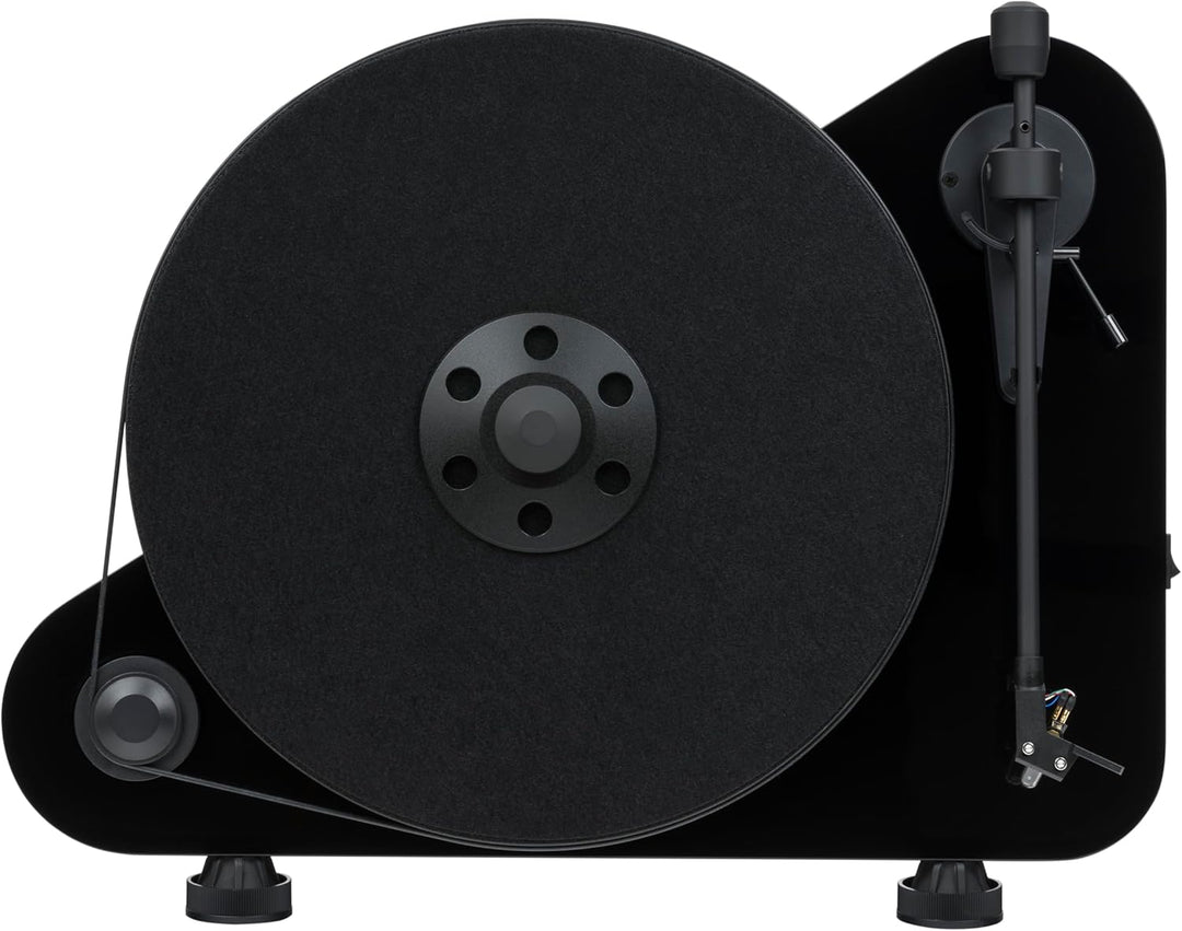 Pro-Ject VT-E R BT, Vertikaler „Plug & Play“ Plattenspieler mit Wireless Audio Streaming (Schwarz),