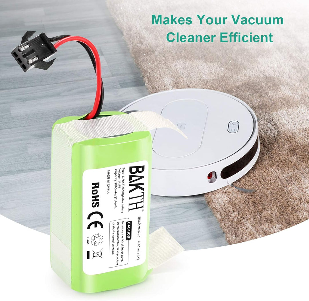BAKTH 2600mAh 14.4V Ersatzakku für Ecovacs Deebot N79 N79S DN622, Kompatibel mit Eufy RoboVac 11, 11