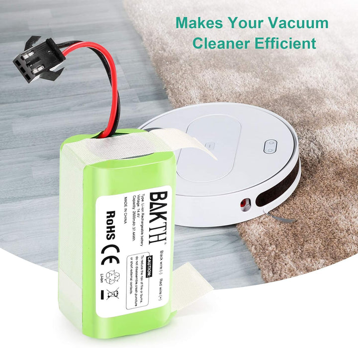 BAKTH 2600mAh 14.4V Ersatzakku für Ecovacs Deebot N79 N79S DN622, Kompatibel mit Eufy RoboVac 11, 11