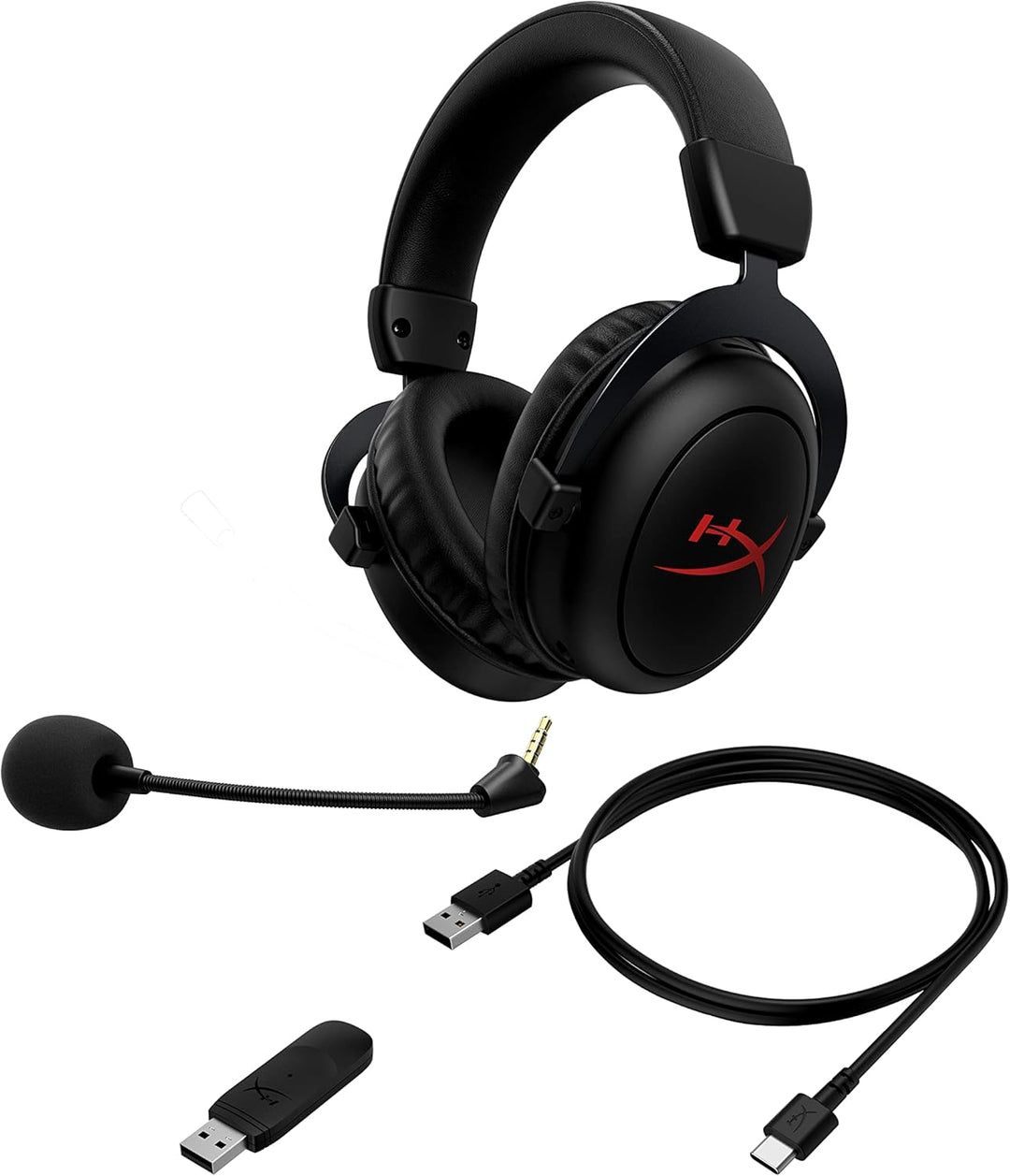 HyperX Cloud II Core Wireless - Gaming Headset for PC, DTS Headphone:X Spatial Audio, Memory Foam Ea
