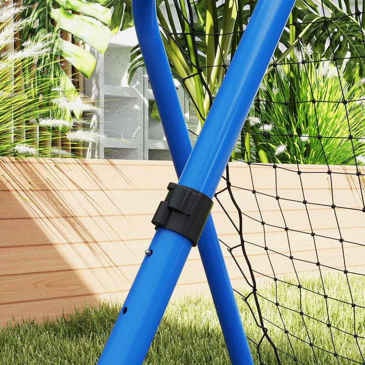 HOMCOM Rebounder für Fussball, klappbar Fussball Rebounder 63 x 63 cm Verstellbar Fussballtor Kicker