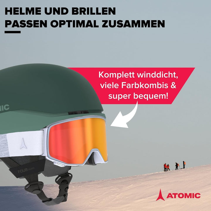 ATOMIC FOUR AMID Skihelm - Helm für max. Sicherheit - Skihelme mit komfortablem 360° Fit System - Sn